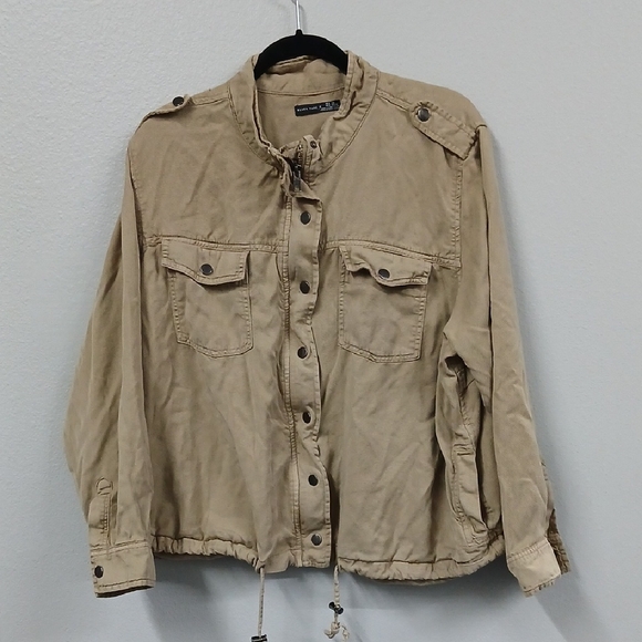 Black Tape Jackets & Blazers - Women's Tan Bomber Jacket